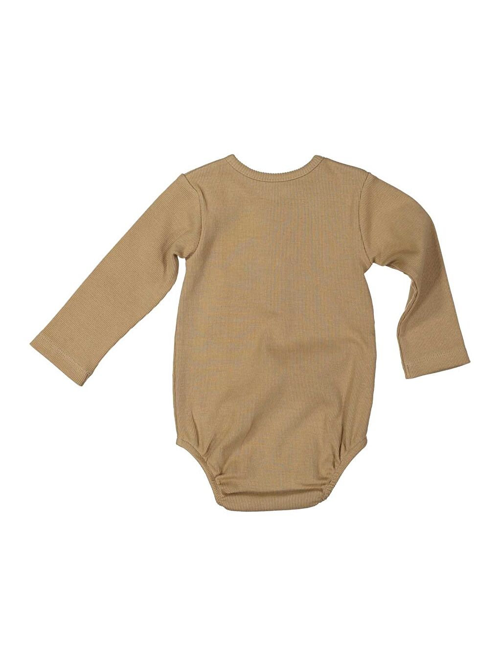 Bej Gots Sertifikalı %100 Organik Pamuk Önden Düğmeli Body (0-4Yaş)-1