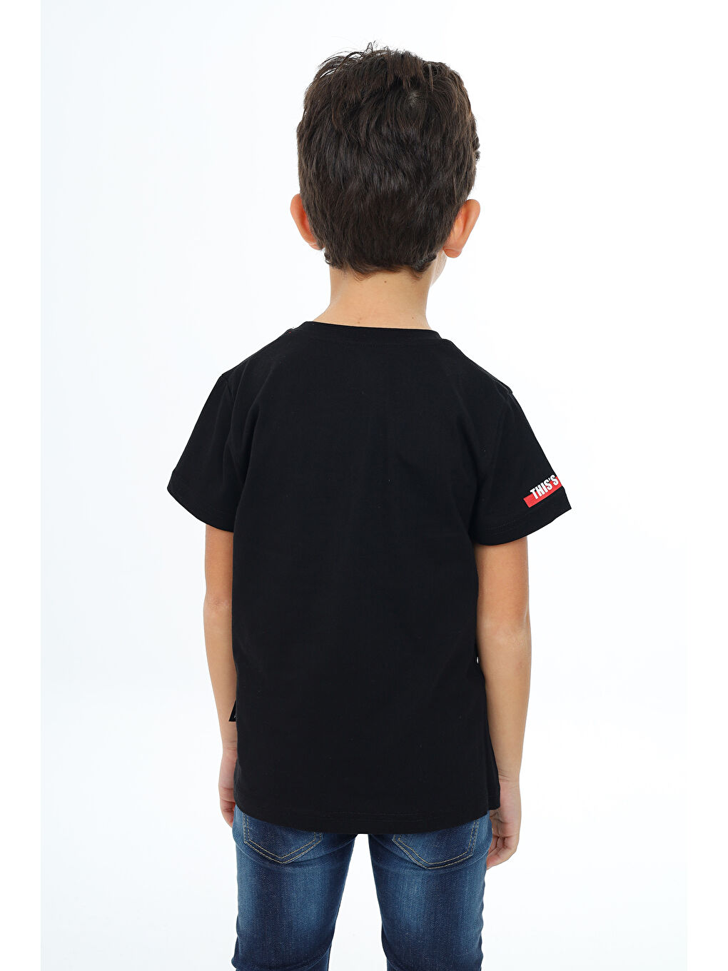 Siyah Erkek Çocuk Baskılı Tişört-3