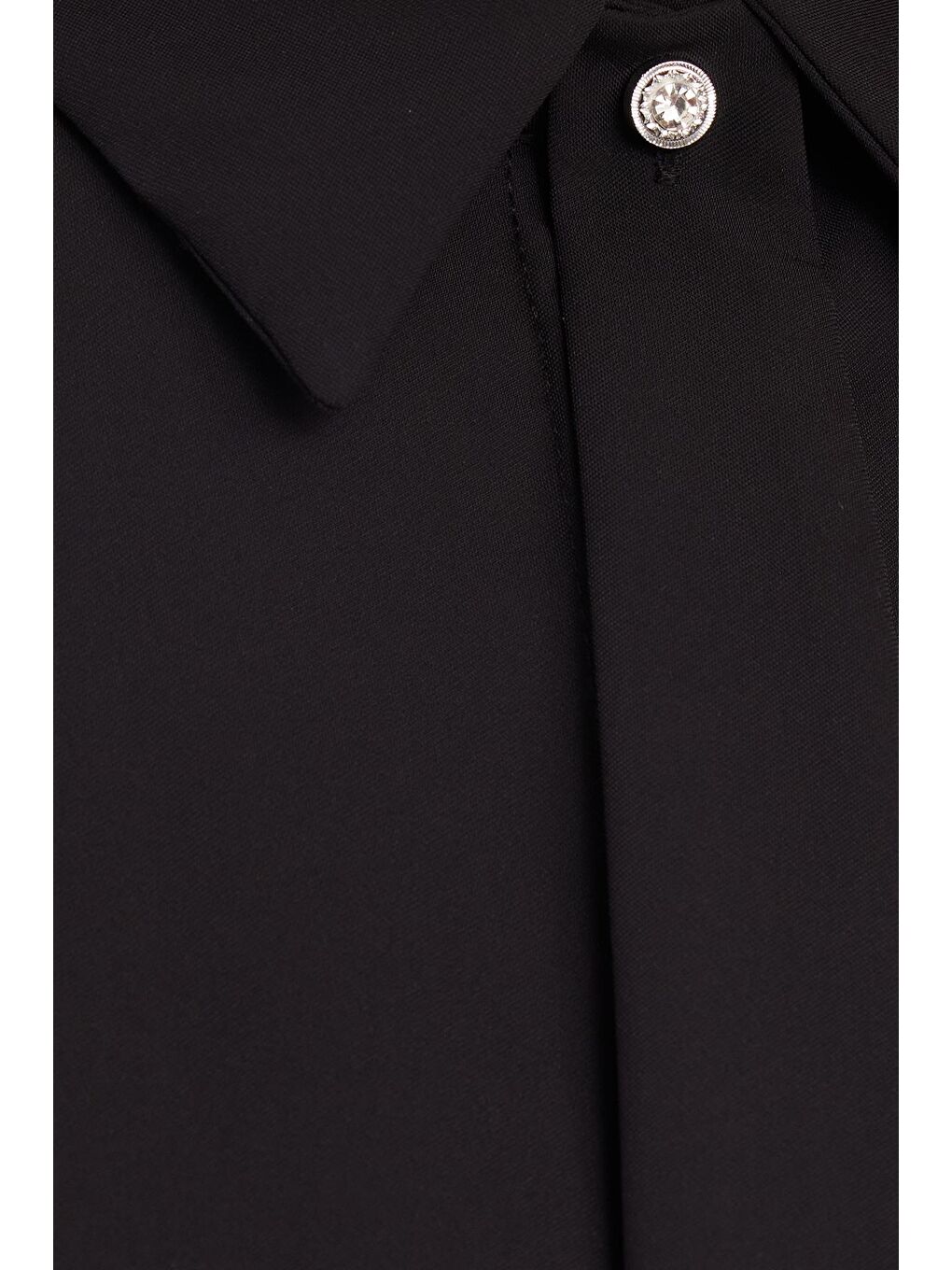 Kadın Standart Fit Normal Kesim Fiyonklu Siyah Gömlek-4