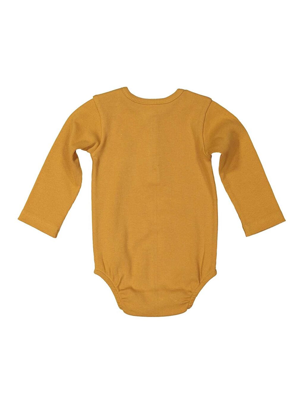 Sarı Gots Sertifikalı %100 Organik Pamuk Önden Düğmeli Body (0-4Yaş)-1