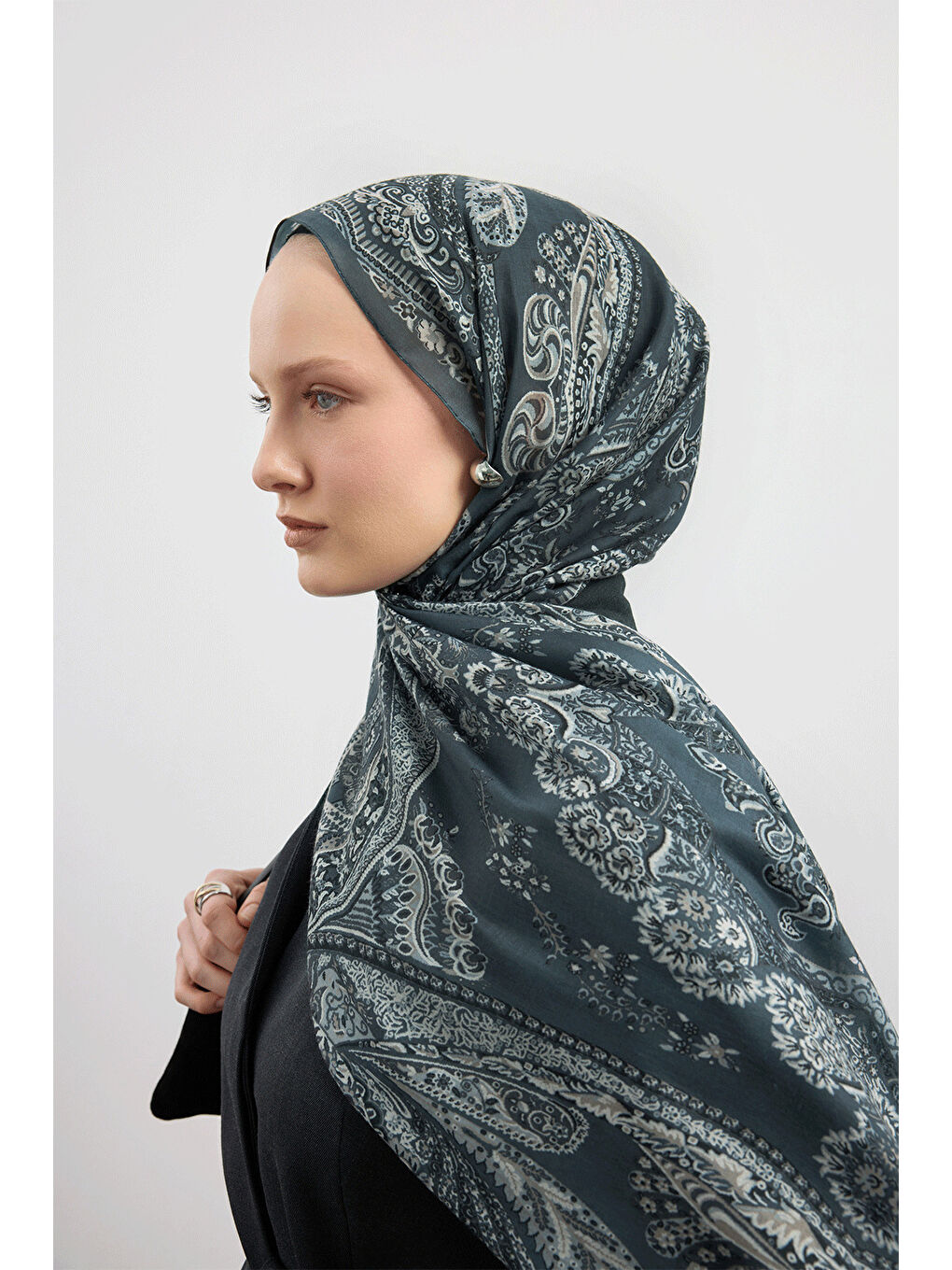 Pamuk Şal Flow Antrasit-1