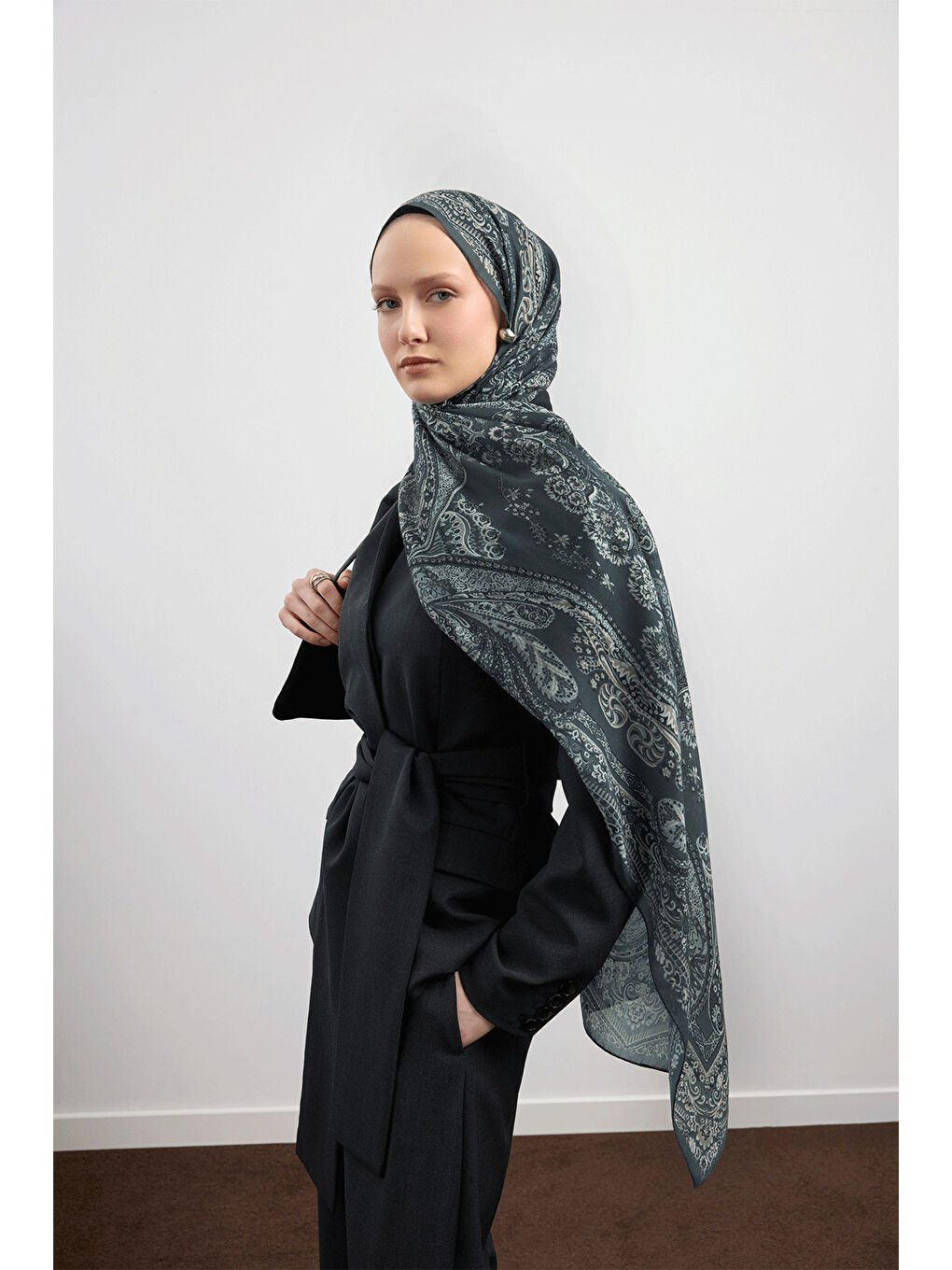 Pamuk Şal Flow Antrasit-2