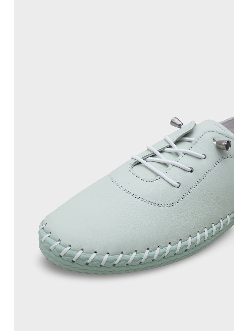 Turkuaz Fina Hakiki Deri Soft Konfor Tabanlı Kadın Sneaker-2