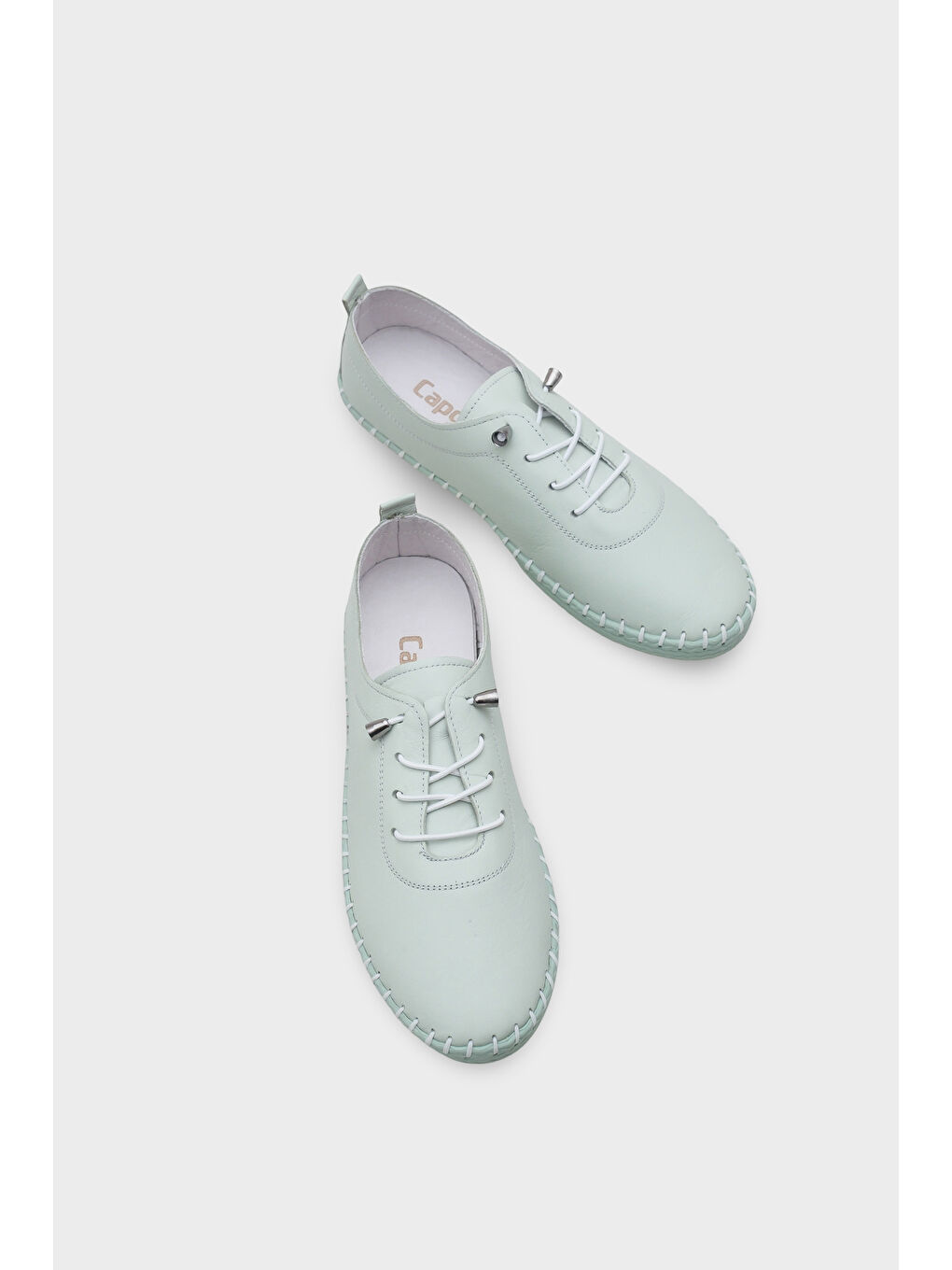 Turkuaz Fina Hakiki Deri Soft Konfor Tabanlı Kadın Sneaker-5