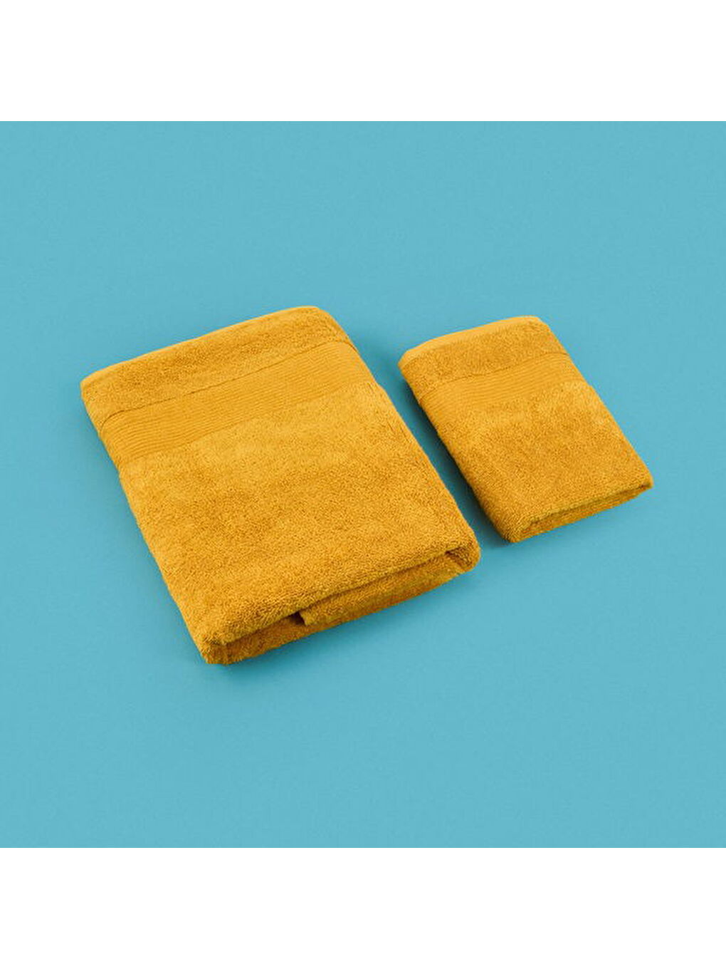 Evidea Kahverengi Soft Ella 2'li Hamam Seti - Hardal - 50x70 cm + 70x140 cm - 3