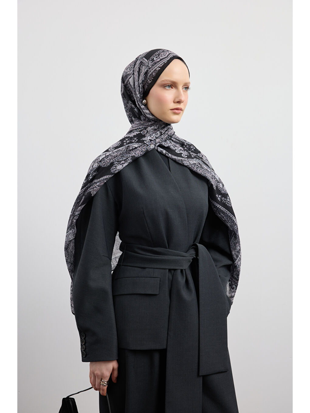 Pamuk Şal Flow Siyah-1