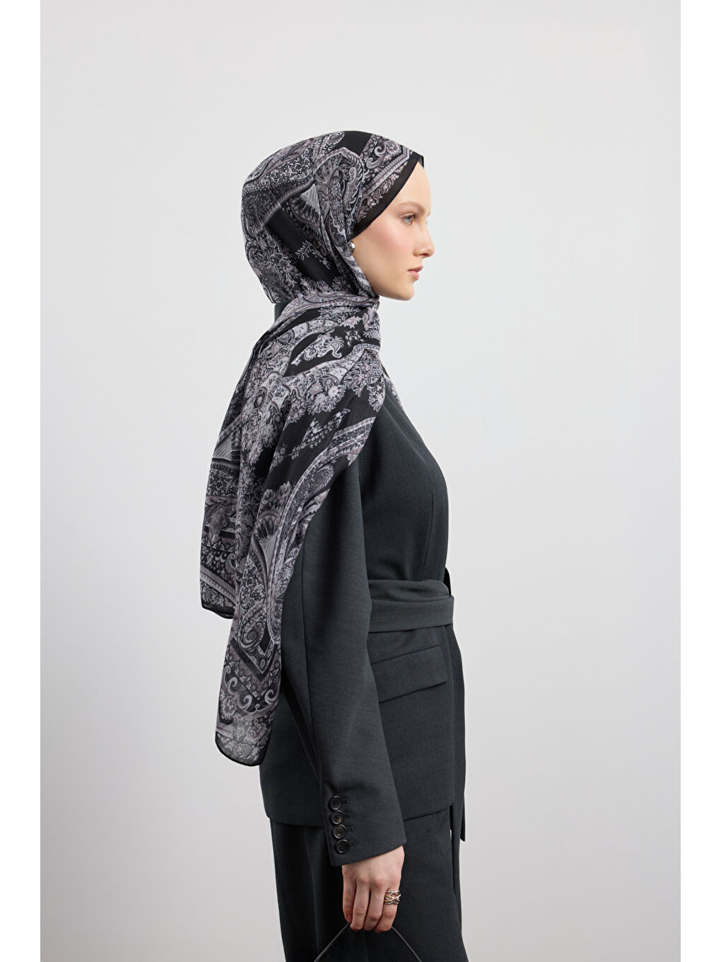 Pamuk Şal Flow Siyah-3