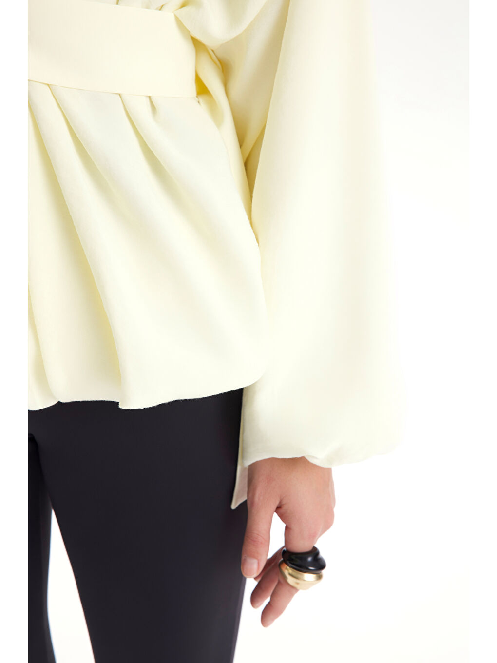 Forteza Balon Kesim Sarı Ceket Gömlek-7