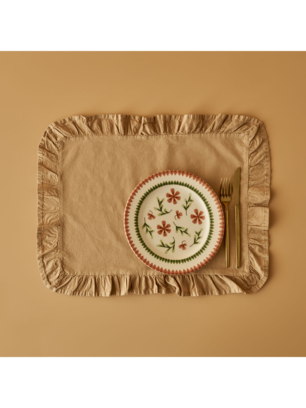 %100 Pamuk Elegance Amerikan Servis Bej (35x45 cm)