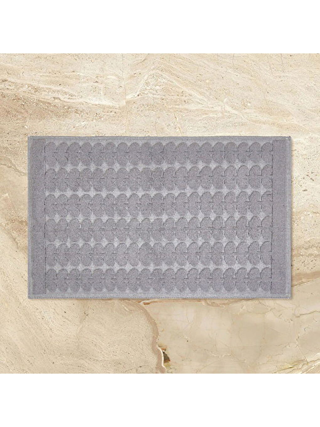 Soft Mosir 2'li Banyo Paspası - Gri - 60x100 cm + 50x60 cm-1