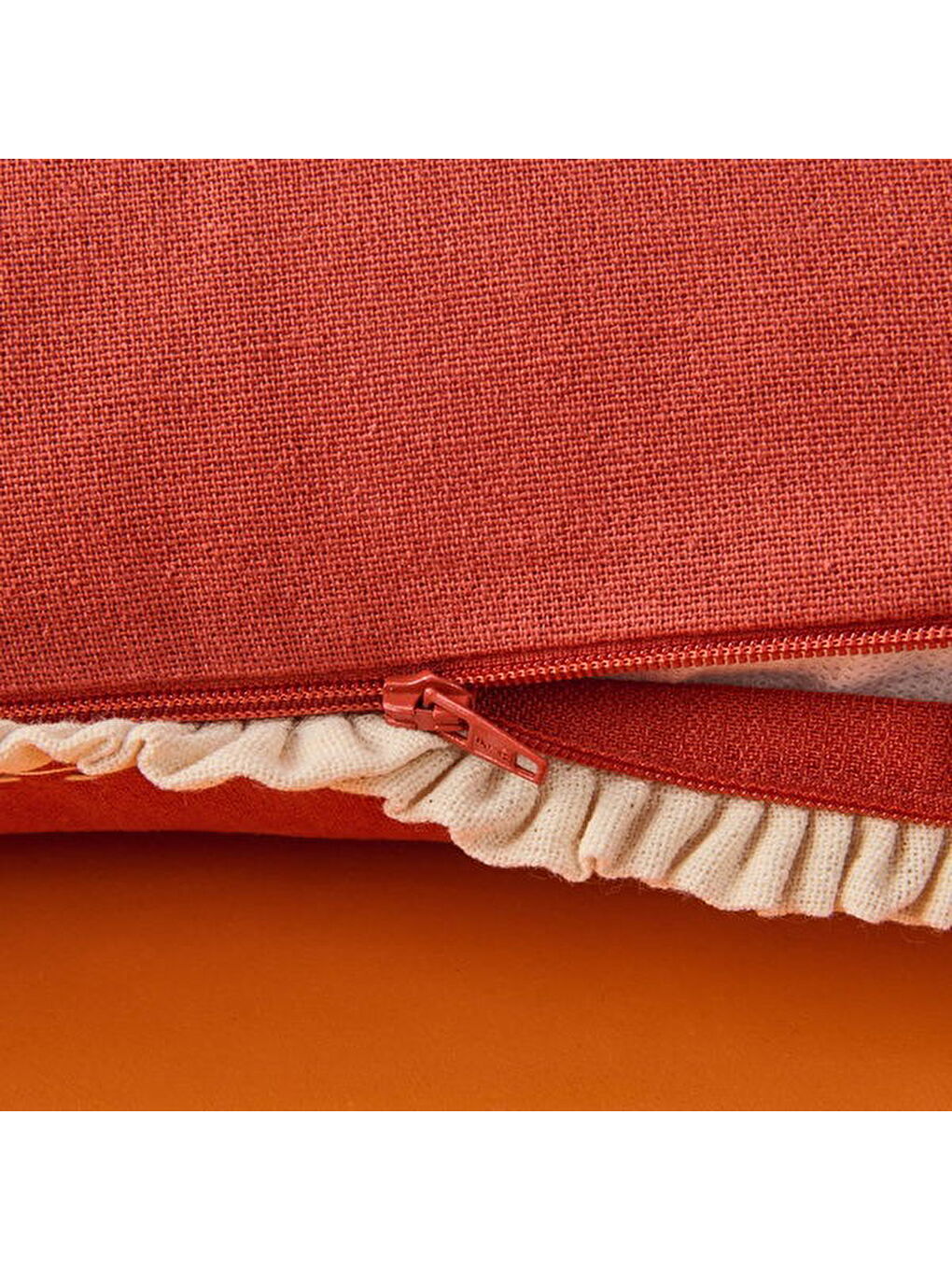 Kahverengi Soft Devon Kırlent - Kiremit - 40x40 cm-3