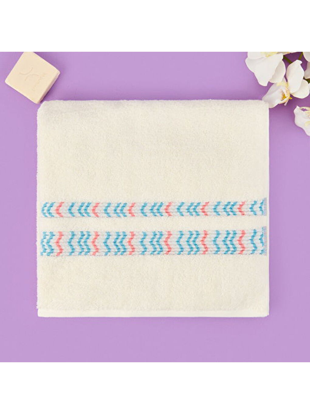 Soft Fiona Banyo Havlusu - Beyaz - 70x140 cm