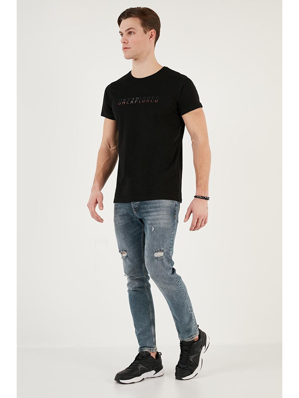 Buratti Siyah Bisiklet Yaka % 100 Pamuklu Slim Fit T Shirt 541UNEXPLORED24 - 2