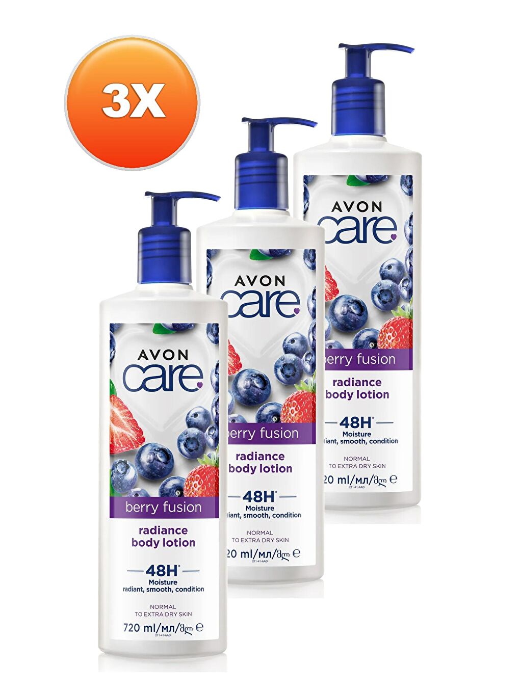 AVON Care Yaban Mersini Özlü Vücut Losyonu 720 Ml. Üçlü Set - 1