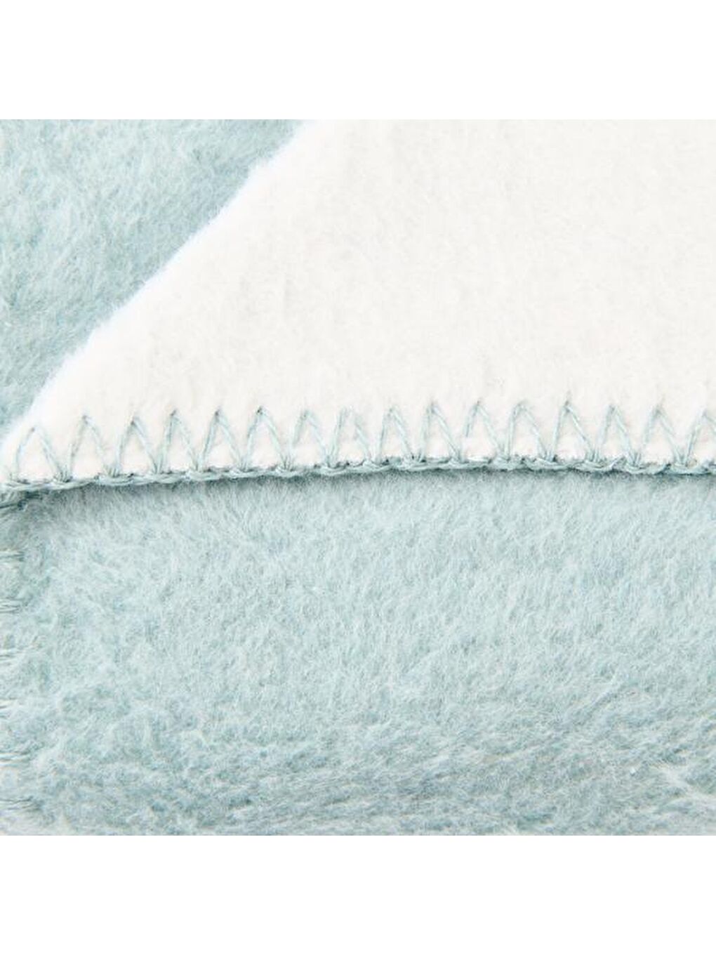 Soft Çift Taraflı Pamuklu Tv Battaniyesi - Mint / Beyaz - 130x170 cm-2