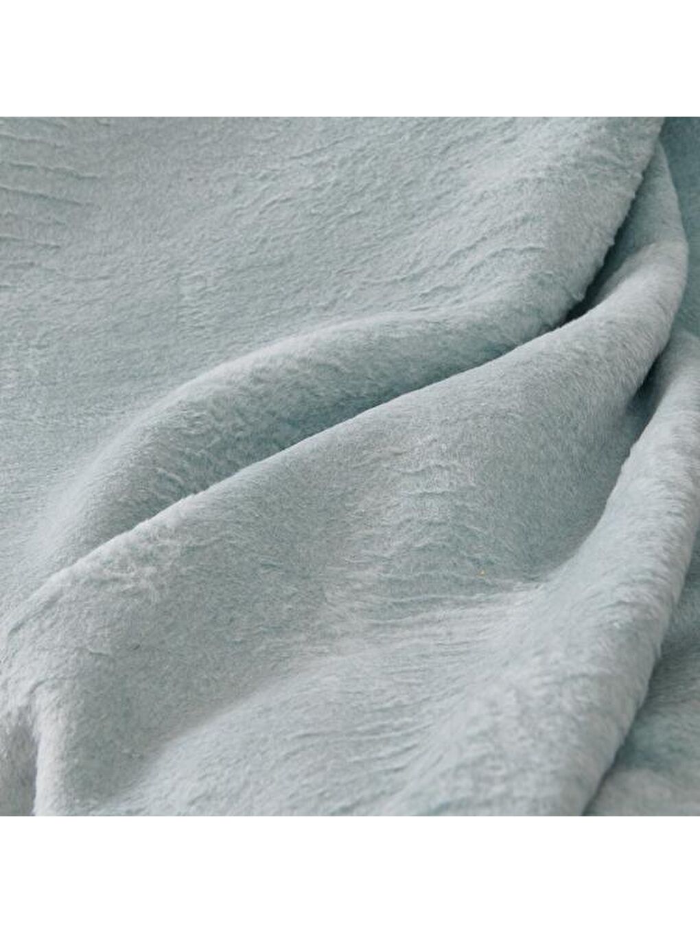 Soft Çift Taraflı Pamuklu Tv Battaniyesi - Mint / Beyaz - 130x170 cm-3