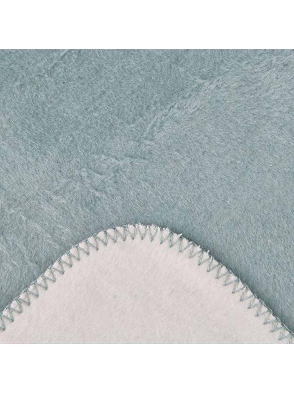 Soft Çift Taraflı Pamuklu Tv Battaniyesi - Mint / Beyaz - 130x170 cm-4