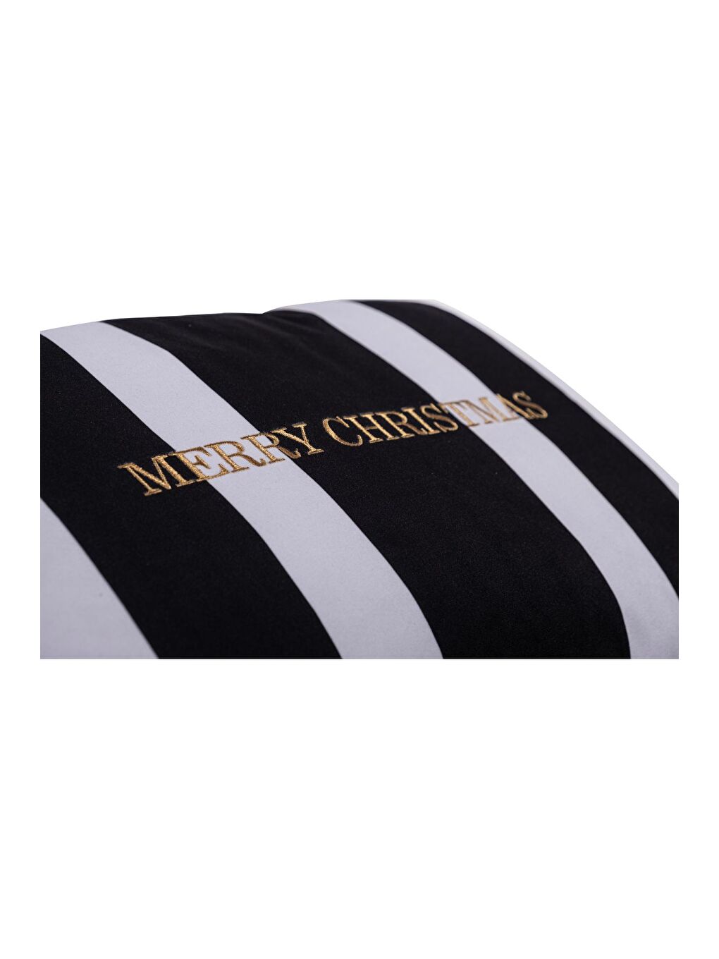 Yılbaşı Kırlent Kılıfı Siyah Zemin Gold MERRY CHRISTMAS Nakışlı Yeni Yıl 40x60-2