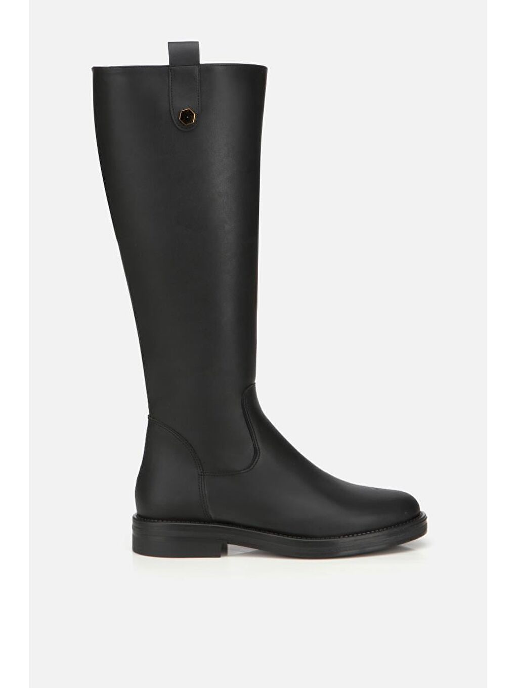 Kadın Siyah Binici Düz Çizme