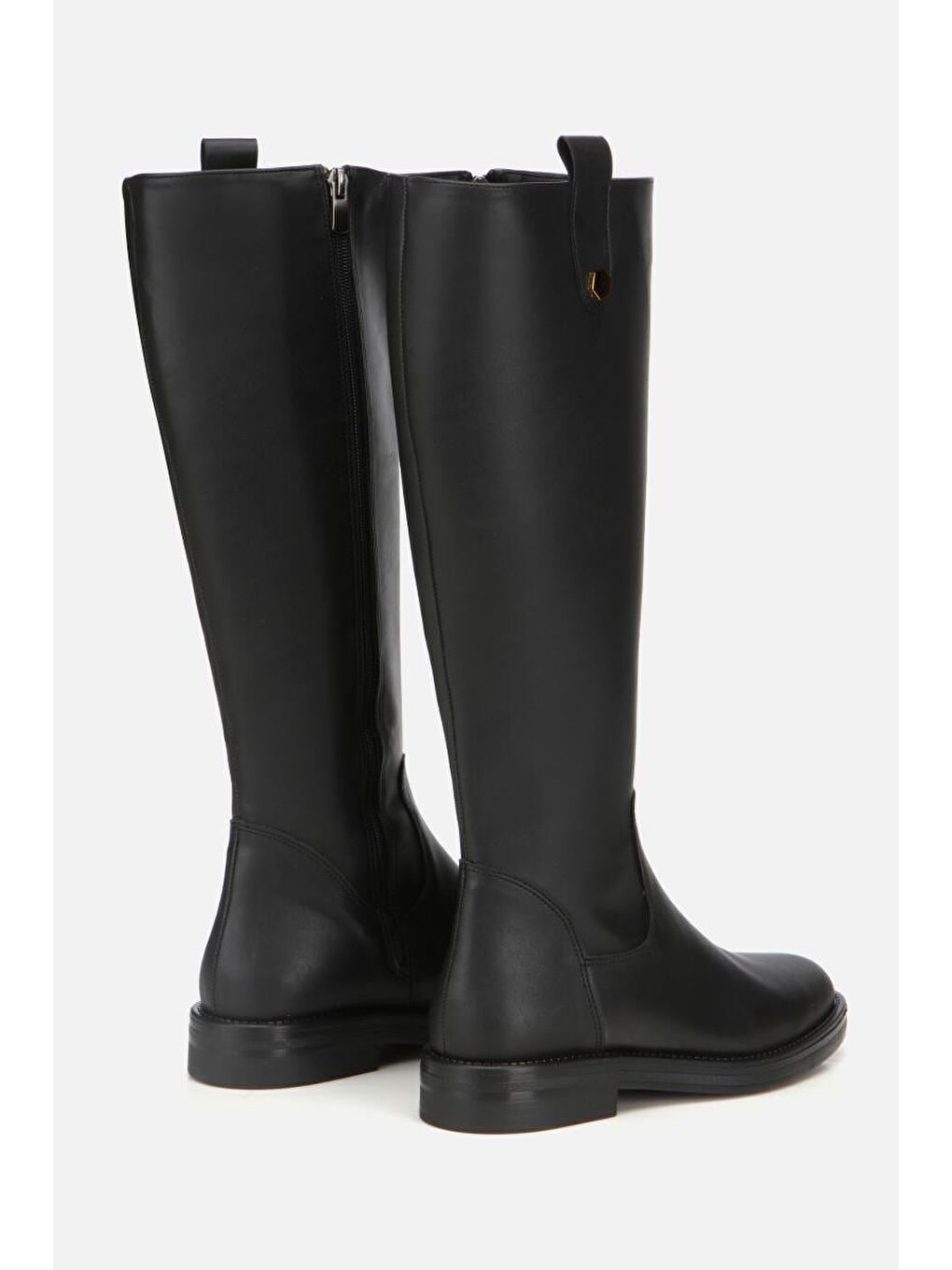 Kadın Siyah Binici Düz Çizme-2
