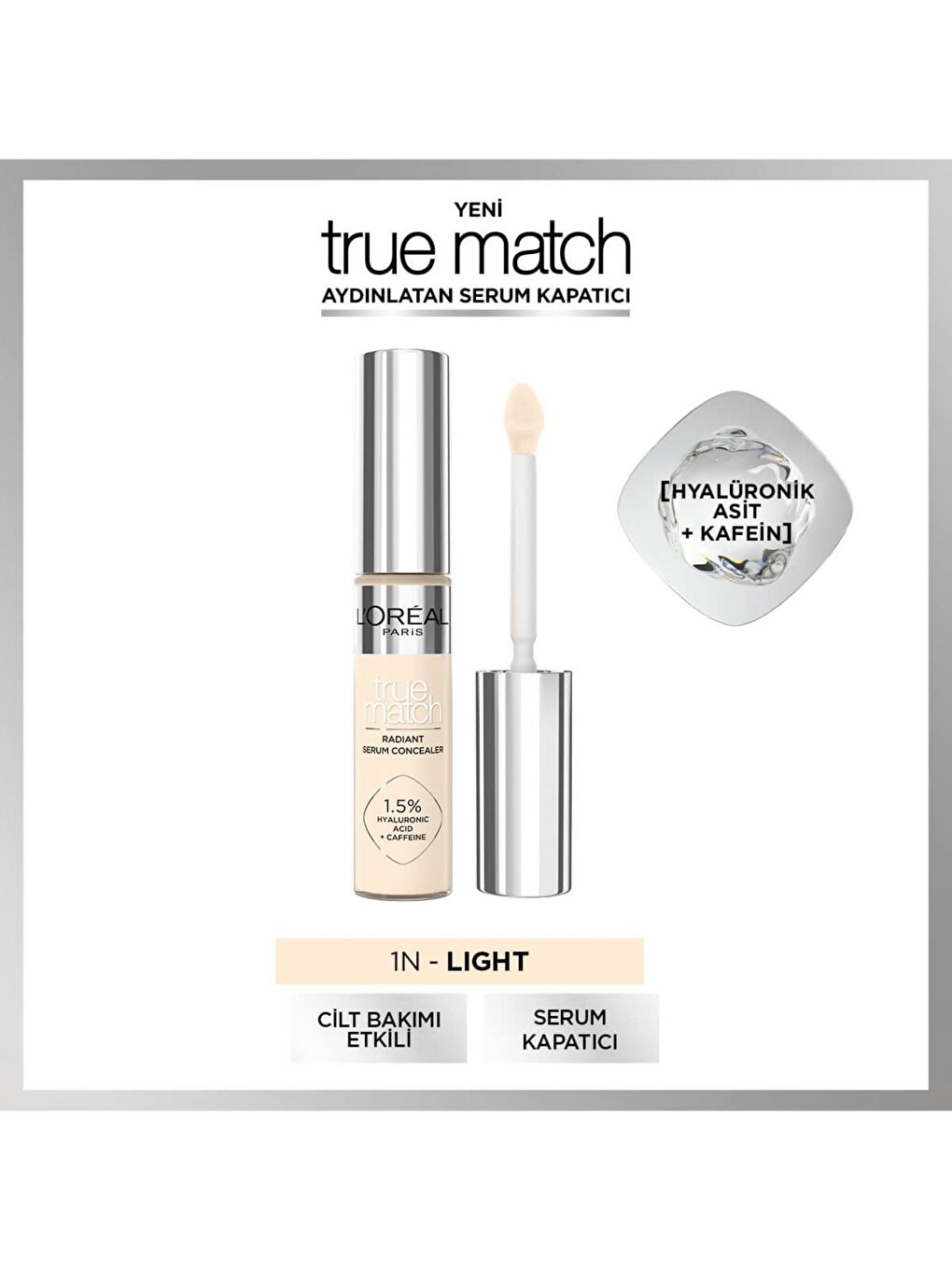 L'Oreal Paris Nude True Match Aydınlatan Serum Kapatıcı - 1N