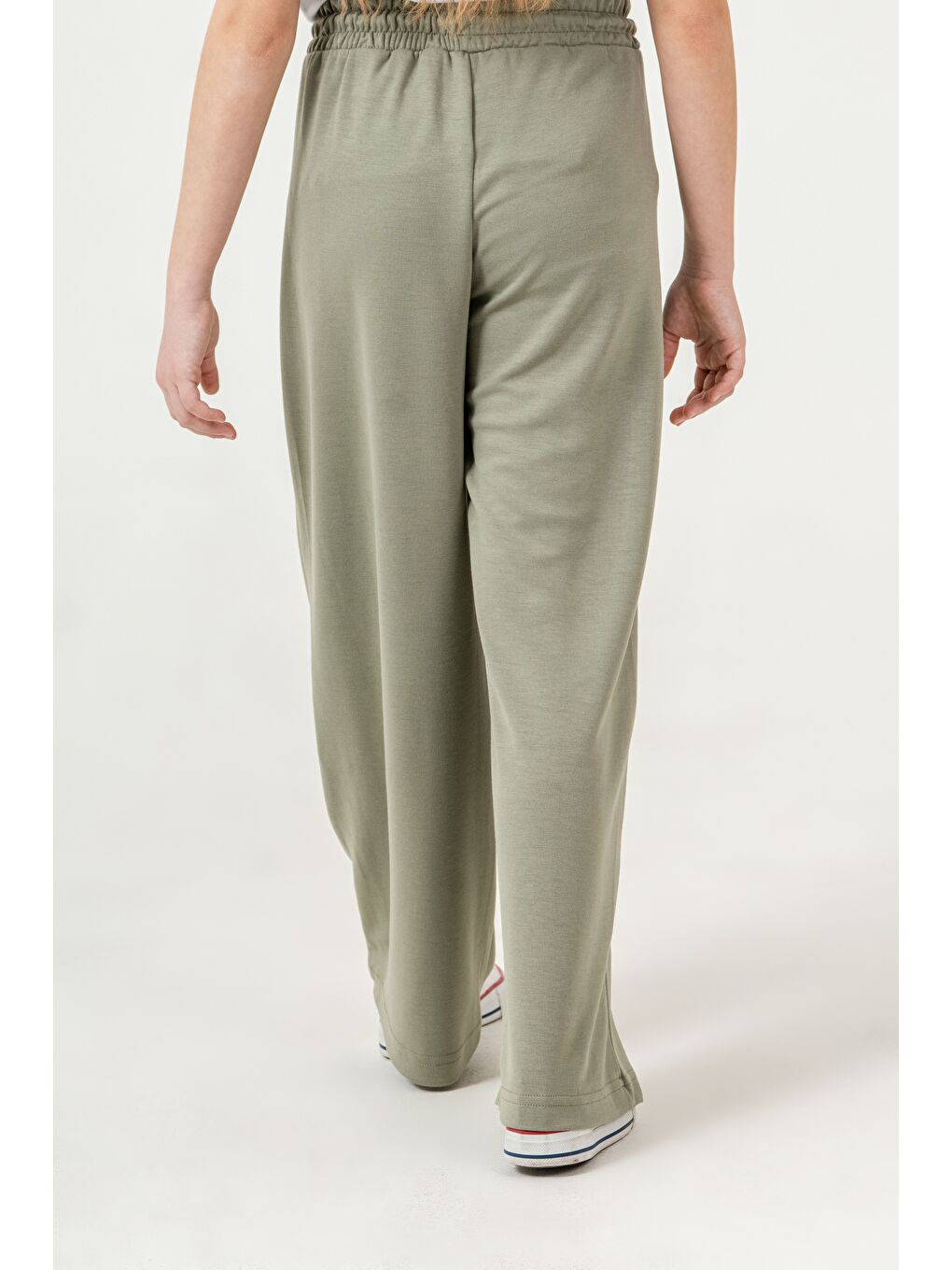 Yeşil Ön Pileli Kız Çocuk Eşofman Altı-4