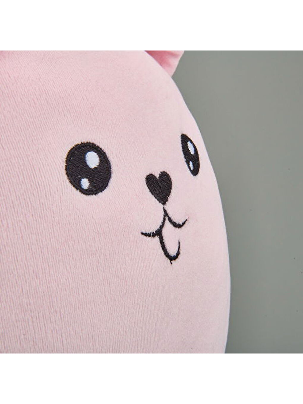 Pembe Soft Kedi Figürlü Yastık - Pudra - 30x33 cm-2