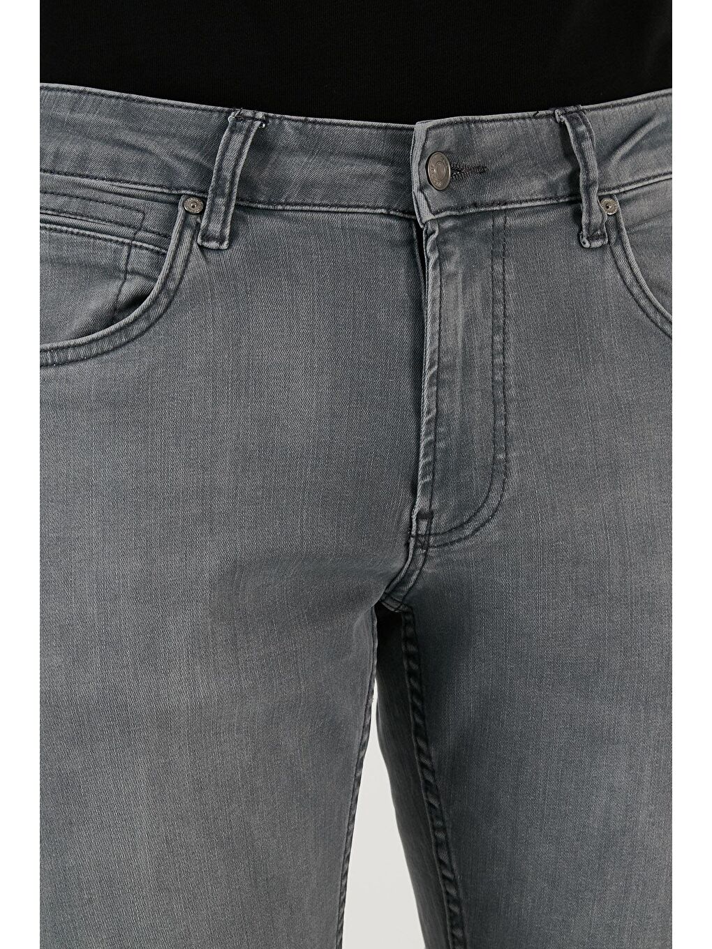 Buratti Gri Pamuklu Normal Bel Regular Fit Boru Paça Jeans 2210J60PARMA - 4