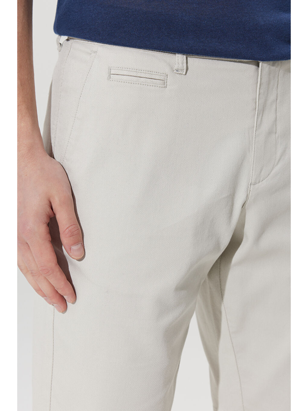 Bej Erkek Taş Slim Fit Dar Kesim Yan Cepli Armürlü Şort-4