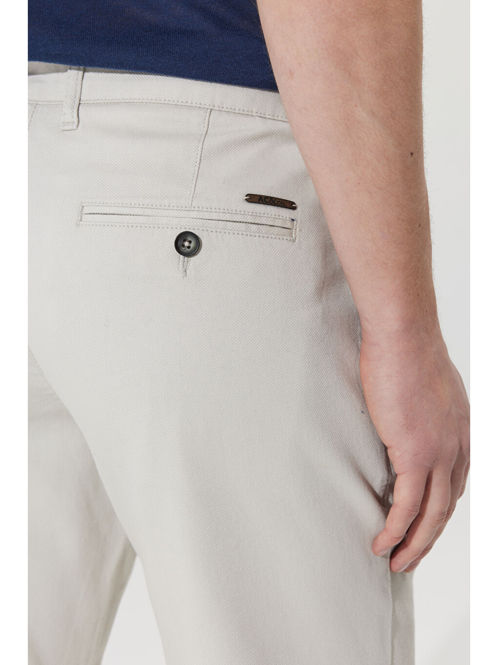 Bej Erkek Taş Slim Fit Dar Kesim Yan Cepli Armürlü Şort-6