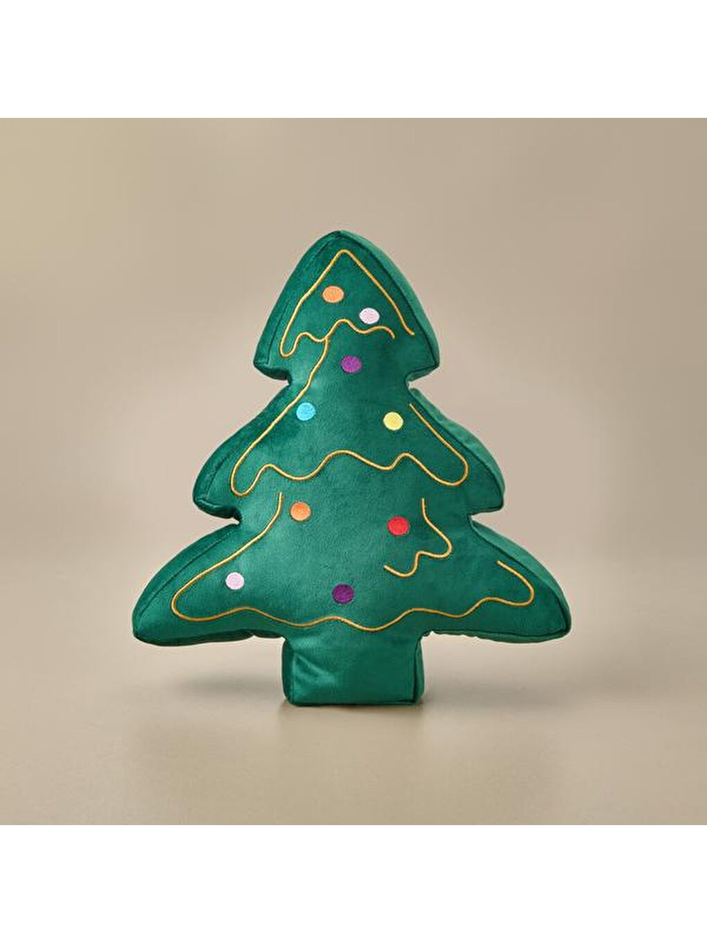 Soft Çam Ağacı Figürlü Yastık - Yeşil - 40x35 cm