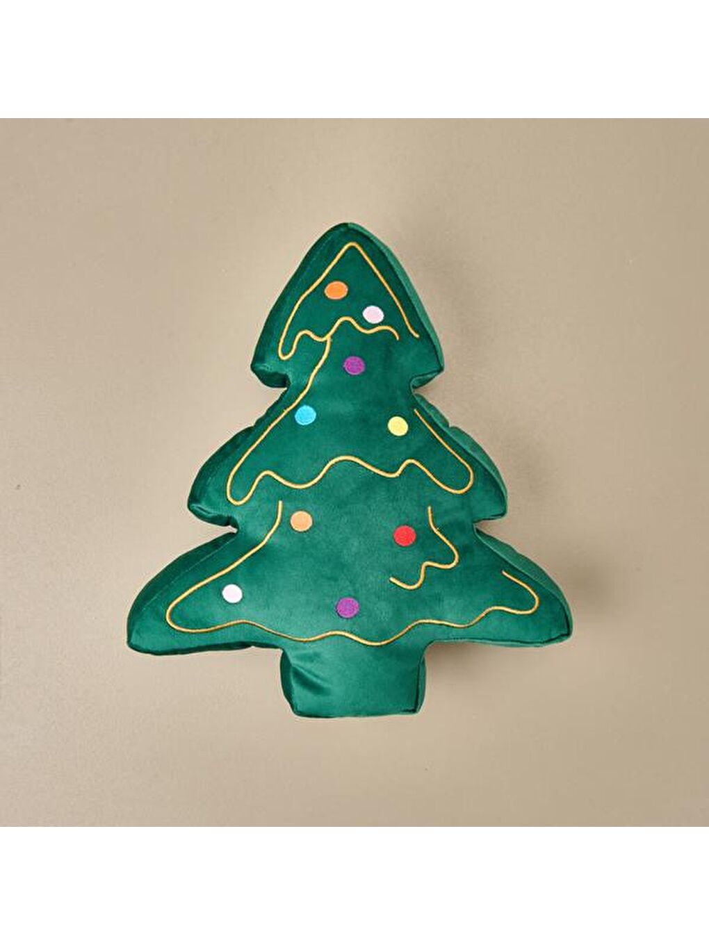 Soft Çam Ağacı Figürlü Yastık - Yeşil - 40x35 cm-1