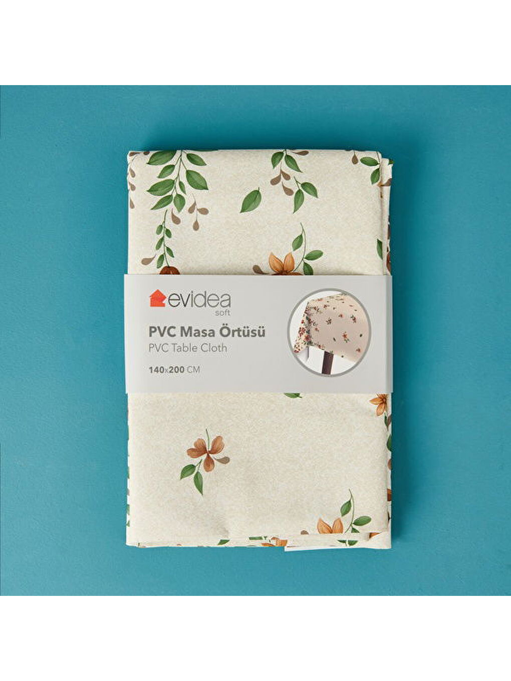 Soft Botanica Pvc Masa Örtüsü - Bej - 140x200 cm
