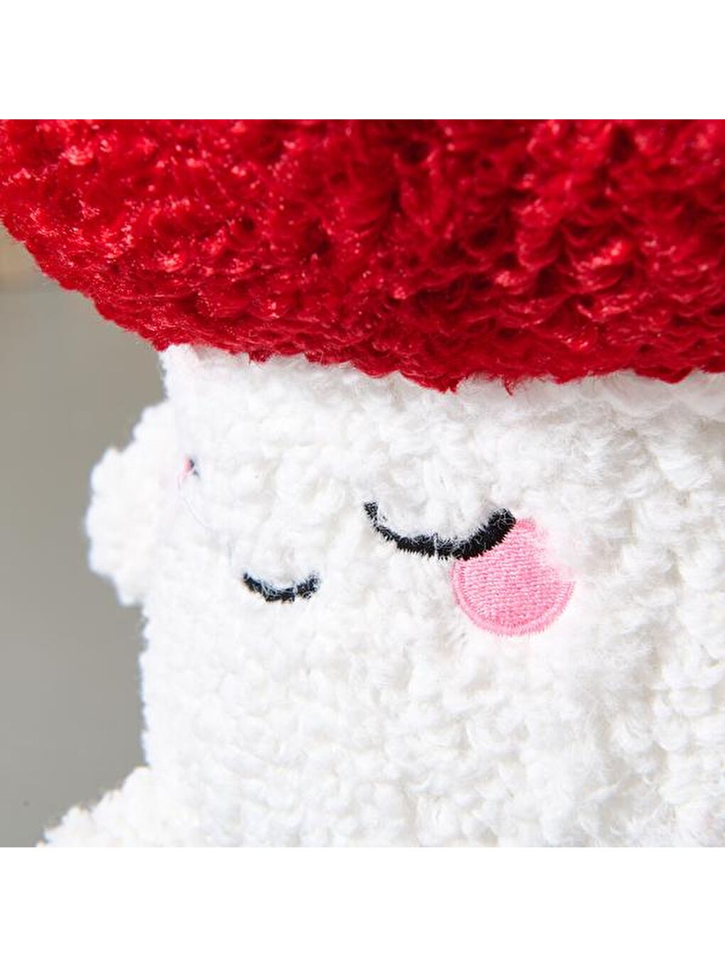 Soft Mantar Figürlü Yastık - Kırmızı- 30x30 cm-1