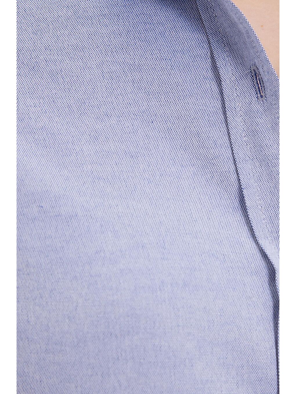 Kadın Slim Fit Dar Kesim Uzun Kollu Pamuklu Vücuda Oturan Dokulu Açık Lacivert Basic Gömlek-5