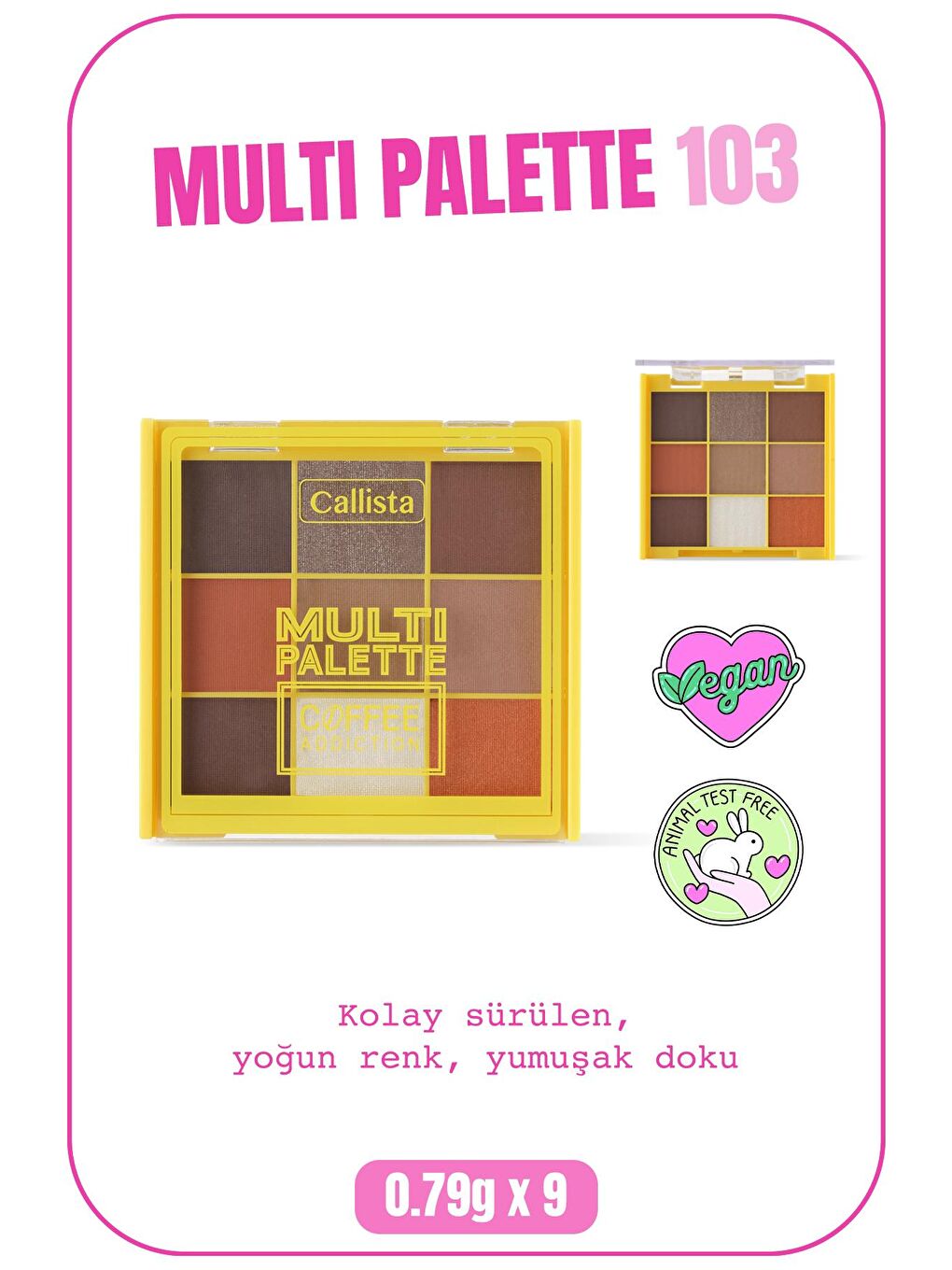 Callista Kahverengi Multi Palette Eyeshadow Göz Farı Pale