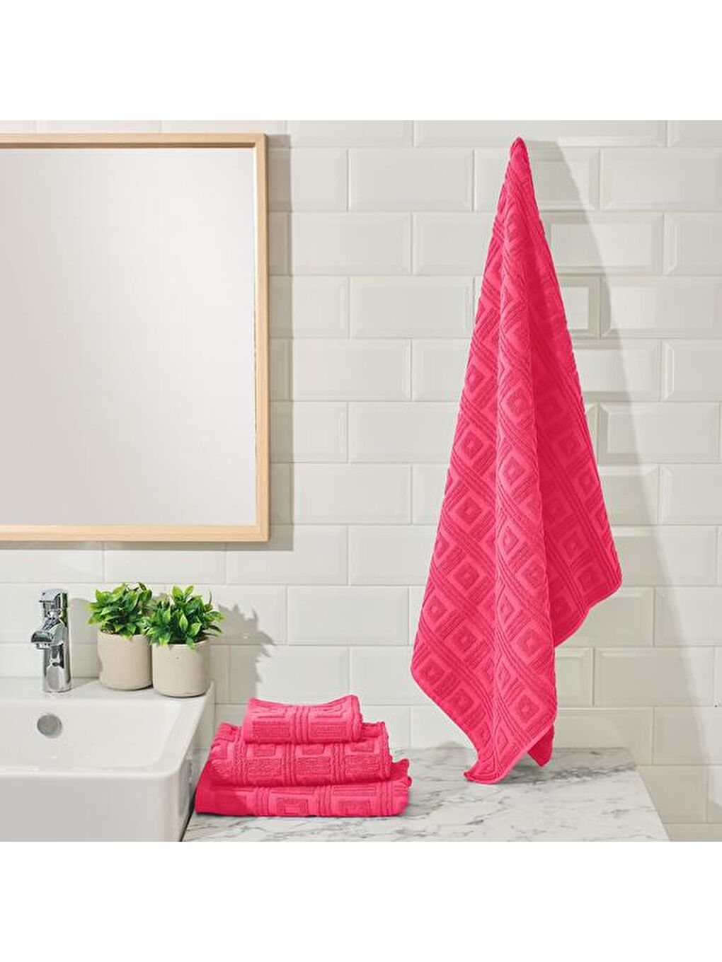 Evidea Soft Kybele Banyo Havlusu - Fuşya - 70x140 cm