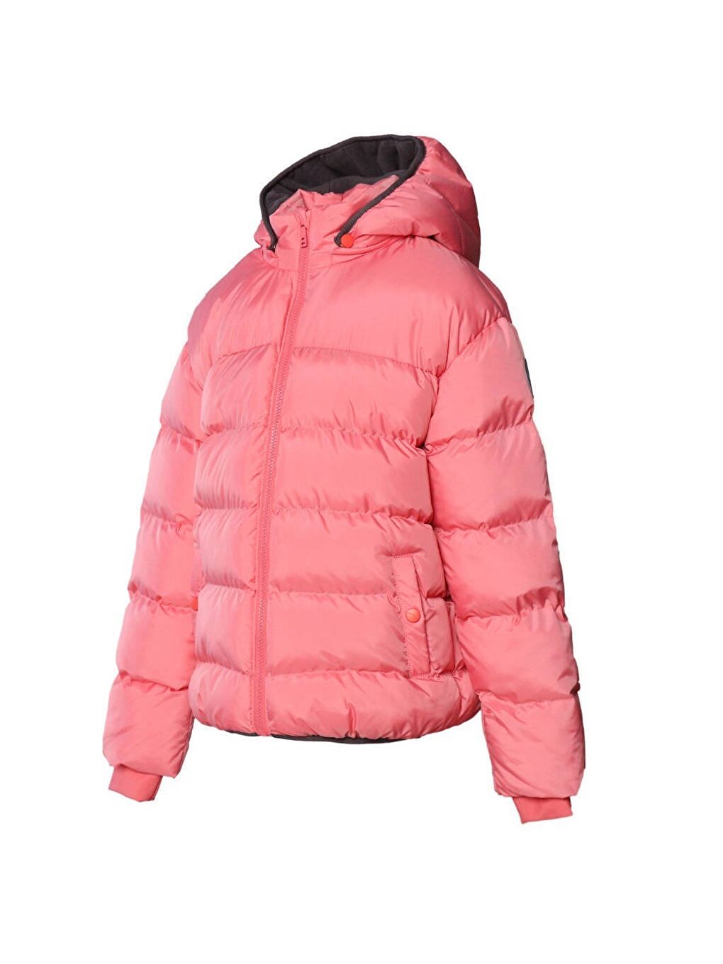 Geona Kız Çocuk Pembe Kapüşonlu Şişme Mont-1