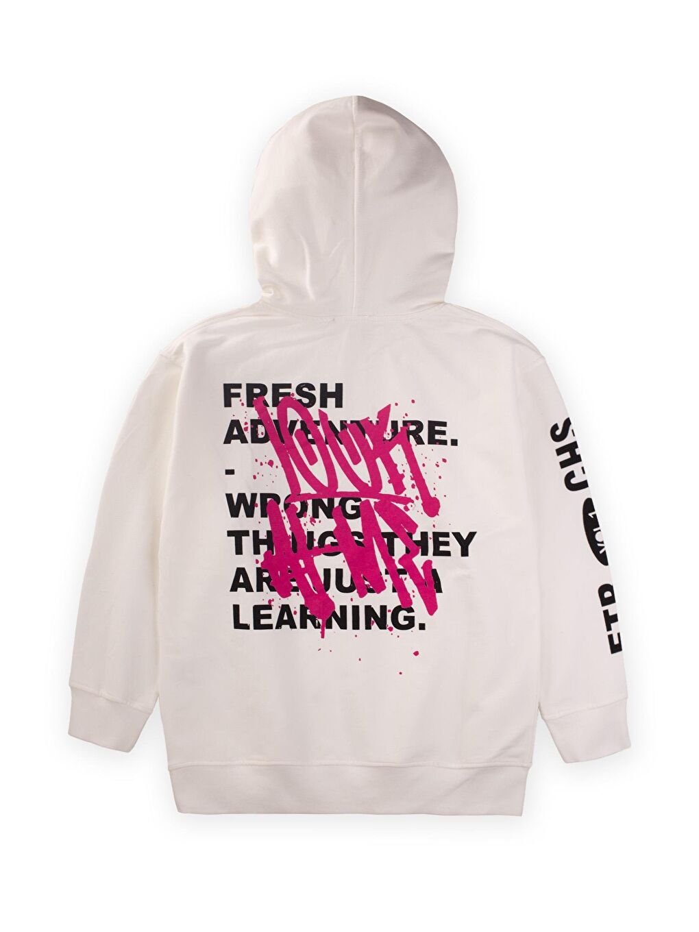 CİGİT Kırık Beyaz Look Fresh Baskılı Kapüşonlu Sweatshirt 9 14 Yaş Kırık Beyaz - 1