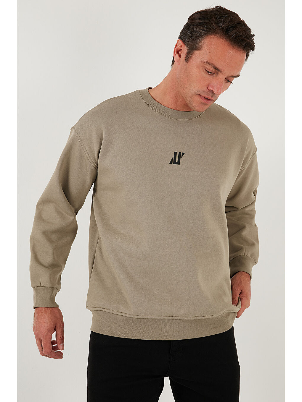 Buratti Vizon Regular Fit Bisiklet Yaka Pamuklu İçi Tüylü Yumuşak Şardonlu Erkek Sweatshirt  5905405 - 3