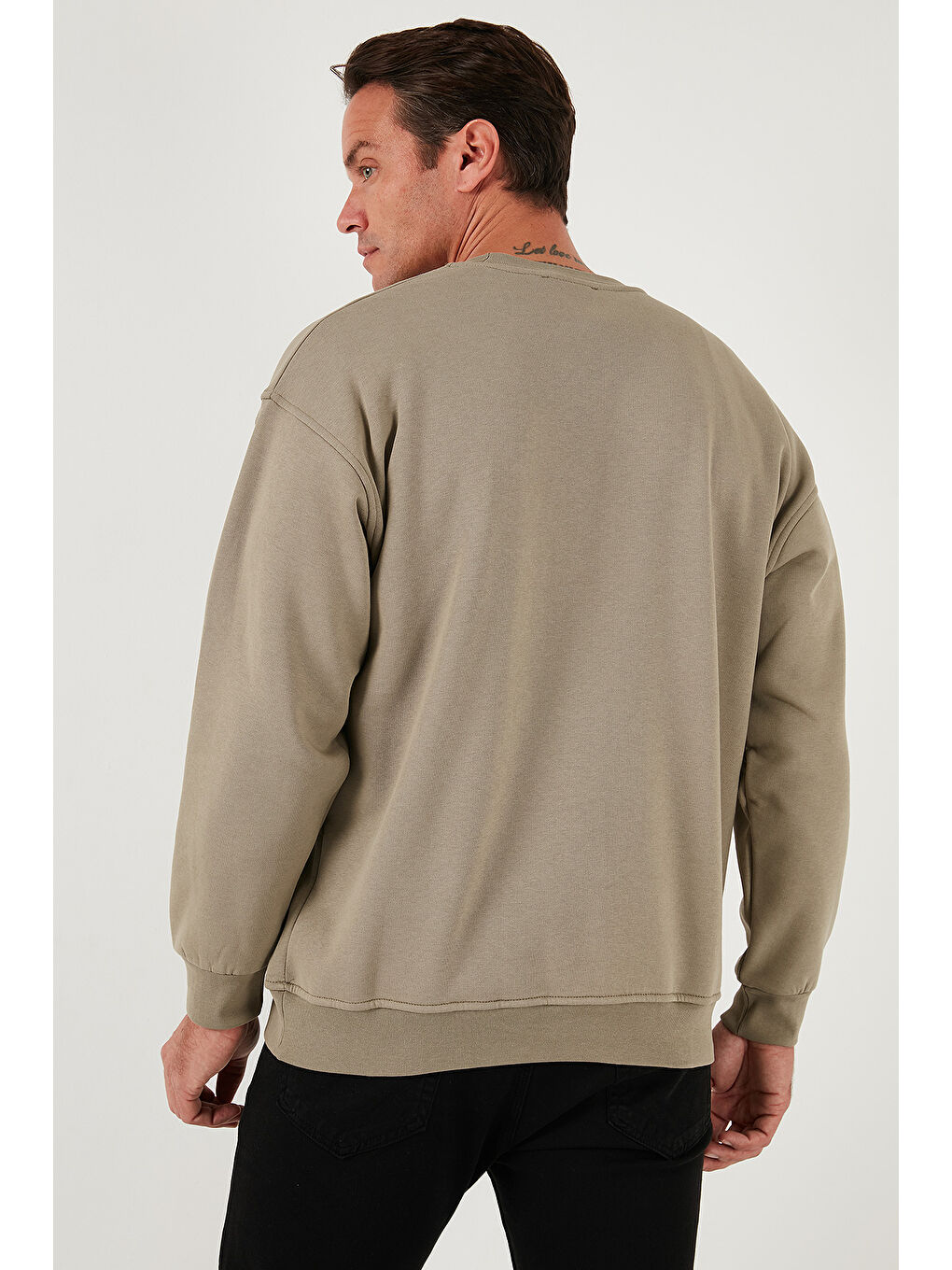 Buratti Vizon Regular Fit Bisiklet Yaka Pamuklu İçi Tüylü Yumuşak Şardonlu Erkek Sweatshirt  5905405 - 5