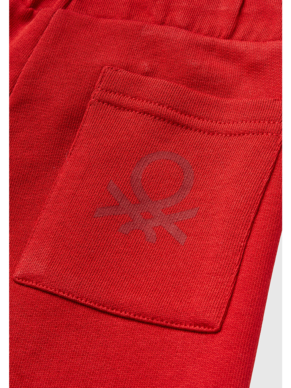 Erkek Çocuk Kırmızı Beli ve Paçası Lastikli Arka Cebi Logolu Eşofman Altı-2