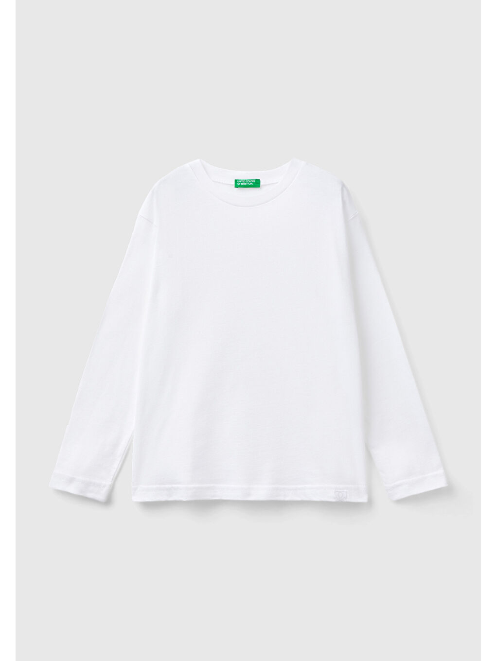 United Colors Of Benetton Erkek Çocuk Beyaz Basic Sweatshırt