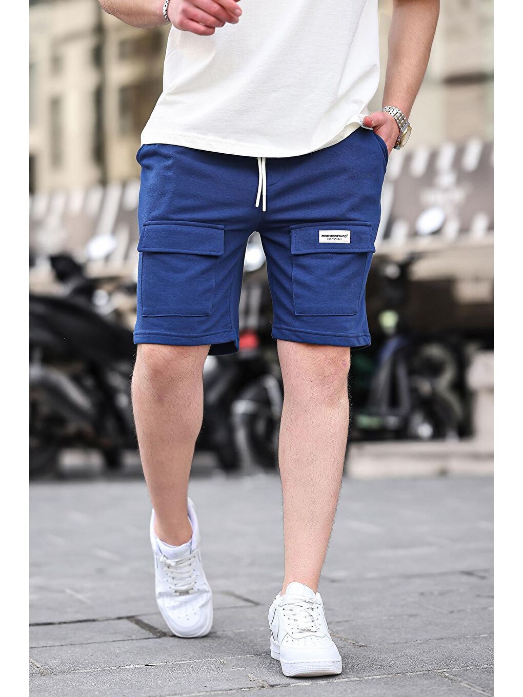 Lacivert Basic Şort 6533-1