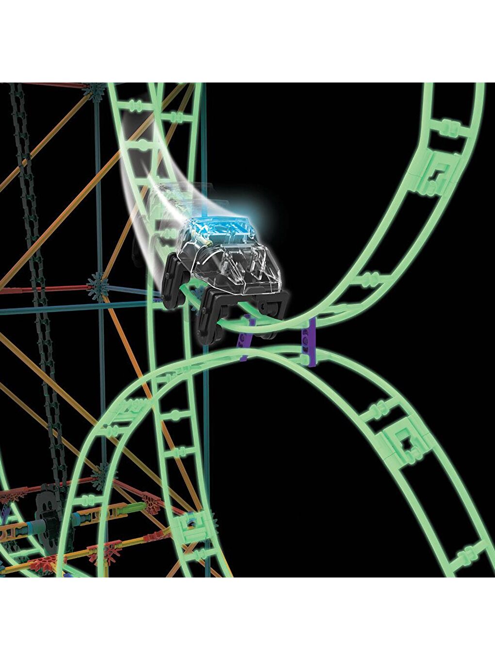 KNex Karışık K'Nex Looping Light-Up Roller Coaster (Motorlu) Hız Treni - 1