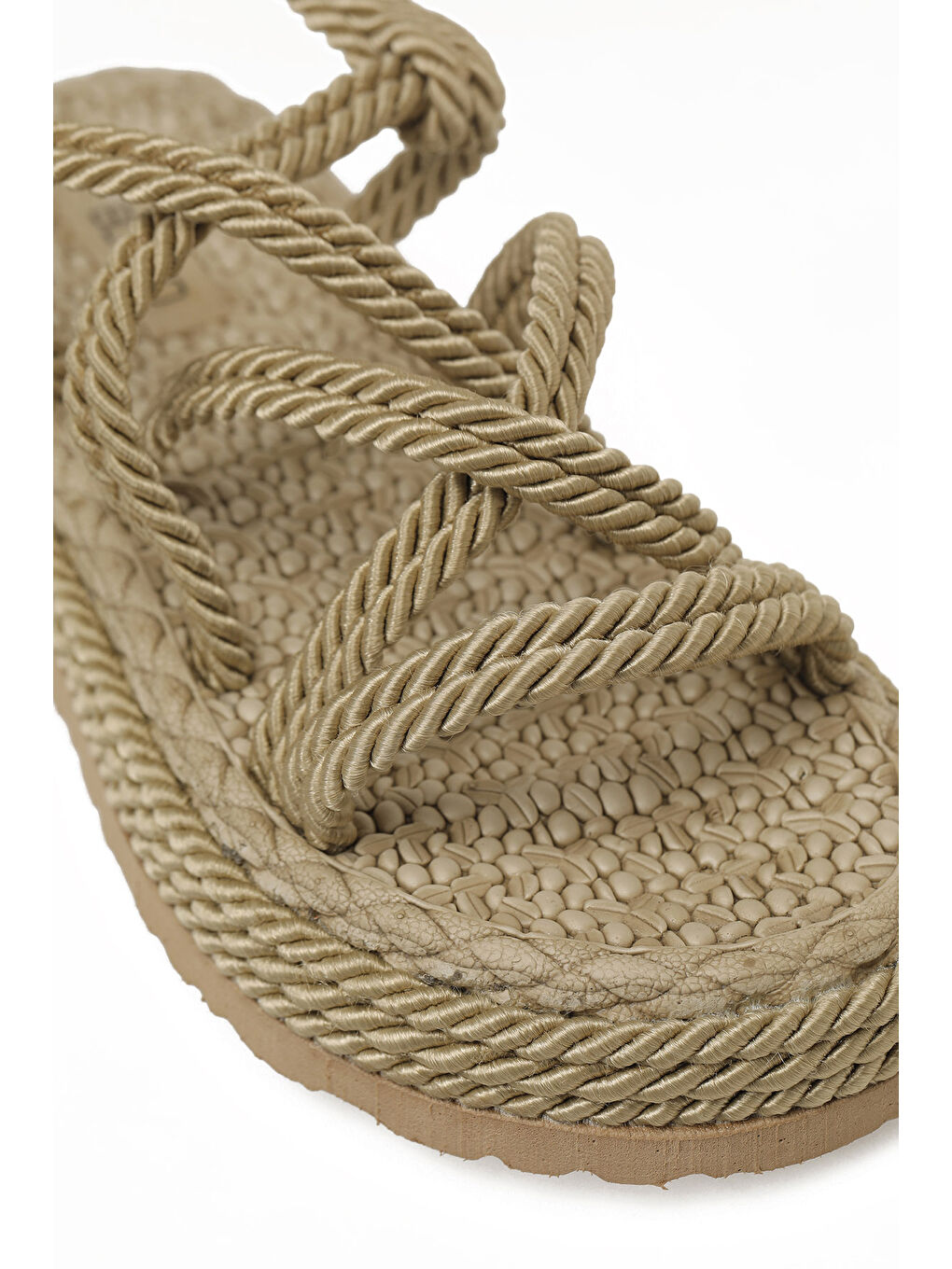 Bej HAİLEY 6FX Naturel Kadın Düz Sandalet-6