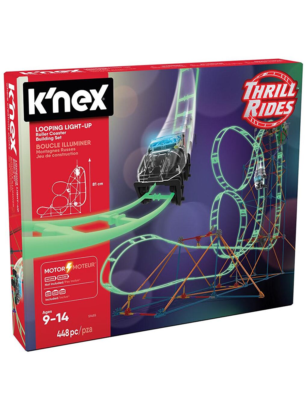 KNex Karışık K'Nex Looping Light-Up Roller Coaster (Motorlu) Hız Treni - 4