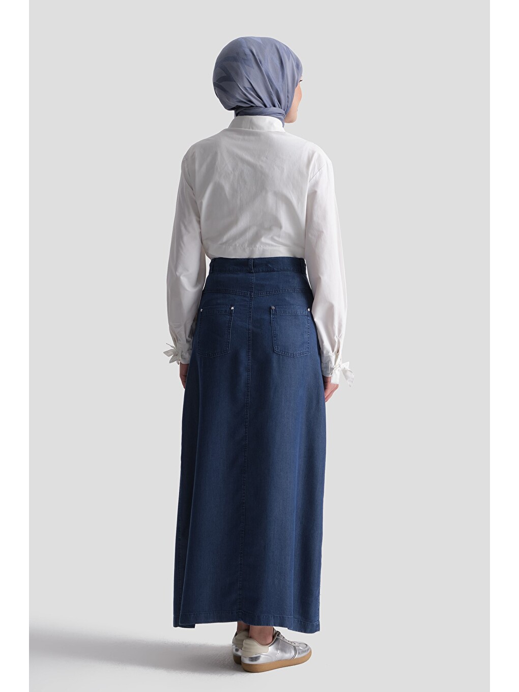 Lyocell Kalem Etek İndigo-3