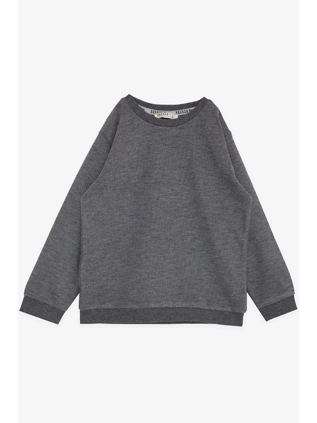 Erkek Çocuk Sweatshirt Basic Koyu Gri Melanj (2-5 Yaş)