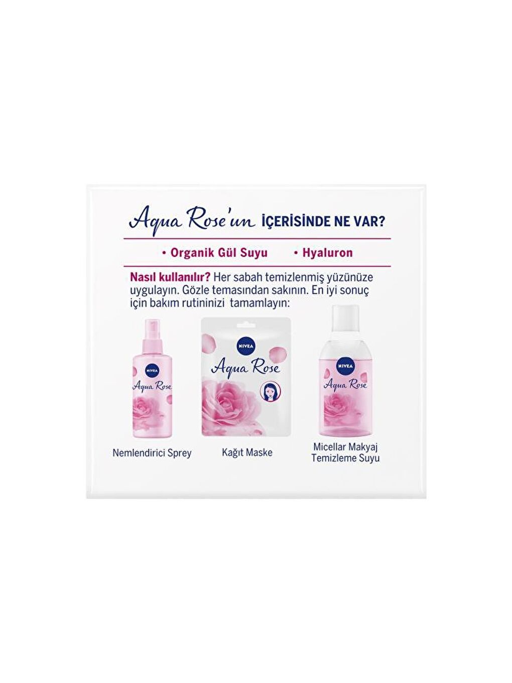 NIVEA Şeffaf Aqua Rose Hyaluron Ve Organik Gül Suyu İçeren Ne mlendirici Jel Yüz Kremi 50 ml, 48 Saat Nemlendirme - 1